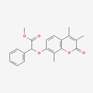 molecular formula C21H20O5 B2847748 methyl phenyl[(3,4,8-trimethyl-2-oxo-2H-chromen-7-yl)oxy]acetate CAS No. 670243-47-7