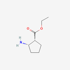 molecular formula C8H15NO2 B2847753 Ethyl (1R,2S)-2-Aminocyclopentanecarboxylate CAS No. 114745-45-8; 197916-36-2