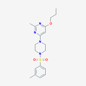 2-Methyl-4-propoxy-6-(4-(m-tolylsulfonyl)piperazin-1-yl)pyrimidine