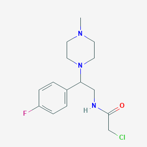 2-Chloro-N-[2-(4-fluorophenyl)-2-(4-methylpiperazin-1-yl)ethyl]acetamide