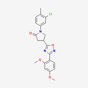 1-(3-Chloro-4-methylphenyl)-4-(3-(2,4-dimethoxyphenyl)-1,2,4-oxadiazol-5-yl)pyrrolidin-2-one