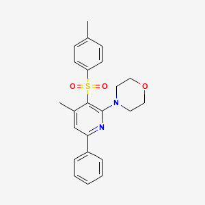 4-{4-Methyl-3-[(4-methylphenyl)sulfonyl]-6-phenyl-2-pyridinyl}morpholine