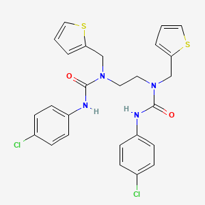 N-{2-[[(4-chloroanilino)carbonyl](2-thienylmethyl)amino]ethyl}-N'-(4-chlorophenyl)-N-(2-thienylmethyl)urea