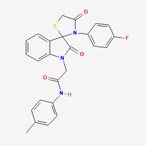 2-(3'-(4-fluorophenyl)-2,4'-dioxospiro[indoline-3,2'-thiazolidin]-1-yl)-N-(p-tolyl)acetamide