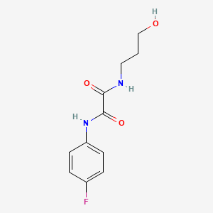 molecular formula C11H13FN2O3 B2847777 N'-(4-FLUOROPHENYL)-N-(3-HYDROXYPROPYL)ETHANEDIAMIDE CAS No. 357268-61-2