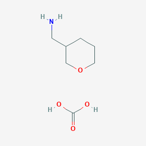 molecular formula C7H15NO4 B2847785 carbonic acid;oxan-3-ylmethanamine CAS No. 118836-05-8