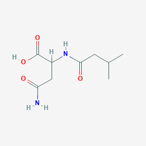 3-Carbamoyl-2-(3-methylbutanamido)propanoic acid