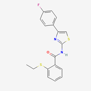 2-(ethylthio)-N-(4-(4-fluorophenyl)thiazol-2-yl)benzamide