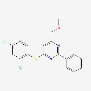 4-[(2,4-Dichlorophenyl)sulfanyl]-6-(methoxymethyl)-2-phenylpyrimidine