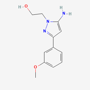 2-[5-amino-3-(3-methoxyphenyl)-1H-pyrazol-1-yl]ethan-1-ol