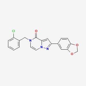 2-(1,3-benzodioxol-5-yl)-5-(2-chlorobenzyl)pyrazolo[1,5-a]pyrazin-4(5H)-one