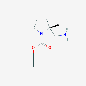 molecular formula C11H22N2O2 B2847810 (2R)-1-Boc-2-methylpyrrolidine-2-methanamine CAS No. 1407997-78-7; 1408057-41-9