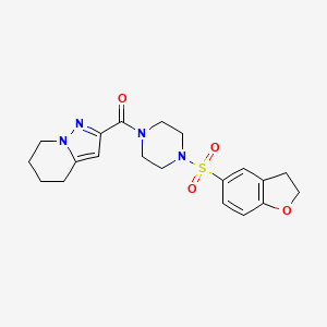 (4-((2,3-Dihydrobenzofuran-5-yl)sulfonyl)piperazin-1-yl)(4,5,6,7-tetrahydropyrazolo[1,5-a]pyridin-2-yl)methanone