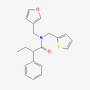 molecular formula C20H21NO2S B2847834 N-(furan-3-ylmethyl)-2-phenyl-N-(thiophen-2-ylmethyl)butanamide CAS No. 1421494-19-0