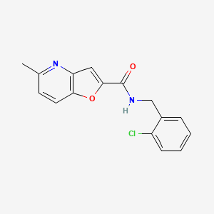 molecular formula C16H13ClN2O2 B2847835 N-(2-chlorobenzyl)-5-methylfuro[3,2-b]pyridine-2-carboxamide CAS No. 941928-12-7