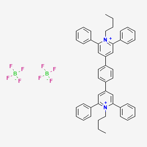 1-Butyl-4-[4-(1-butyl-2,6-diphenylpyridin-1-ium-4-yl)phenyl]-2,6-diphenylpyridin-1-ium bis(tetrafluoroboranuide)