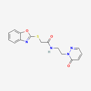 2-(benzo[d]oxazol-2-ylthio)-N-(2-(6-oxopyridazin-1(6H)-yl)ethyl)acetamide