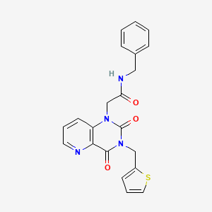 molecular formula C21H18N4O3S B2847862 N-benzyl-2-(2,4-dioxo-3-(thiophen-2-ylmethyl)-3,4-dihydropyrido[3,2-d]pyrimidin-1(2H)-yl)acetamide CAS No. 955800-89-2