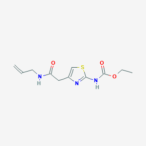 molecular formula C11H15N3O3S B2847863 乙基(4-(2-(烯丙基氨基)-2-氧代乙基)噻唑-2-基)甲酸酯 CAS No. 953226-33-0