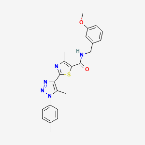 N-(3-methoxybenzyl)-4-methyl-2-(5-methyl-1-(p-tolyl)-1H-1,2,3-triazol-4-yl)thiazole-5-carboxamide