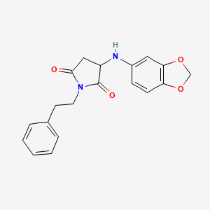 3-(Benzo[d][1,3]dioxol-5-ylamino)-1-phenethylpyrrolidine-2,5-dione
