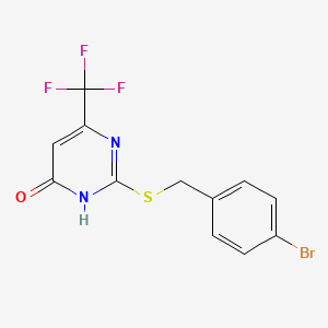 2-((4-bromobenzyl)thio)-6-(trifluoromethyl)pyrimidin-4(3H)-one