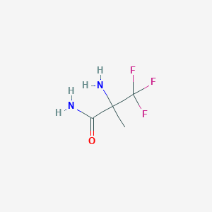 molecular formula C4H7F3N2O B2847897 2-Amino-3,3,3-trifluoro-2-methylpropanamide CAS No. 122008-12-2