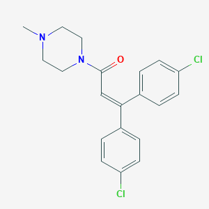 molecular formula C20H20Cl2N2O B028479 1-[3,3-Bis(4-chlorophenyl)acryloyl]-4-methylpiperazine CAS No. 19618-30-5