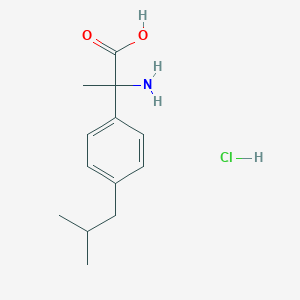 molecular formula C13H20ClNO2 B2847920 2-Amino-2-(4-isobutylphenyl)propanoic acid hydrochloride CAS No. 24740-13-4