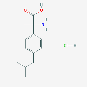 molecular formula C13H20ClNO2 B2847920 2-Amino-2-[4-(2-methylpropyl)phenyl]propanoic acid hydrochloride CAS No. 24740-13-4