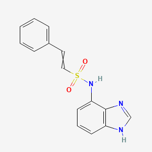 molecular formula C15H13N3O2S B2847927 N-(1H-1,3-benzodiazol-4-yl)-2-phenylethene-1-sulfonamide CAS No. 1384815-18-2