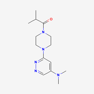molecular formula C14H23N5O B2847929 1-(4-(5-(Dimethylamino)pyridazin-3-yl)piperazin-1-yl)-2-methylpropan-1-one CAS No. 1797330-10-9
