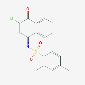 molecular formula C18H14ClNO3S B284793 N-[(1Z)-3-CHLORO-4-OXO-1,4-DIHYDRONAPHTHALEN-1-YLIDENE]-2,4-DIMETHYLBENZENE-1-SULFONAMIDE 