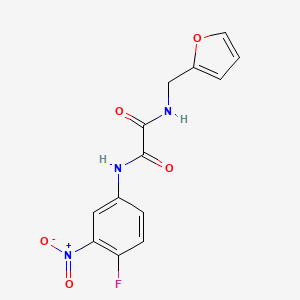 molecular formula C13H10FN3O5 B2847937 N1-(4-fluoro-3-nitrophenyl)-N2-(furan-2-ylmethyl)oxalamide CAS No. 899978-40-6