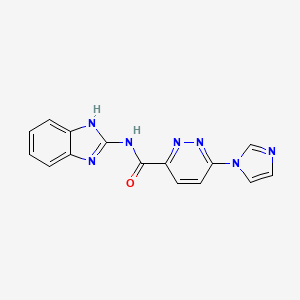molecular formula C15H11N7O B2847958 N-(1H-1,3-benzodiazol-2-yl)-6-(1H-imidazol-1-yl)pyridazine-3-carboxamide CAS No. 1396845-66-1