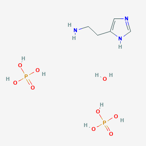 molecular formula C5H13N3O7P2 B2847969 Diphosphoric acid--2-(1H-imidazol-5-yl)ethan-1-amine (1/1) CAS No. 23297-93-0
