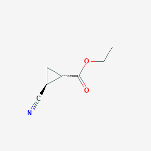 molecular formula C7H9NO2 B2848002 (1R,2R)-rel-Ethyl 2-cyanocyclopropanecarboxylate CAS No. 3999-56-2