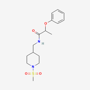 molecular formula C16H24N2O4S B2848011 N-[(1-methanesulfonylpiperidin-4-yl)methyl]-2-phenoxypropanamide CAS No. 1234881-76-5