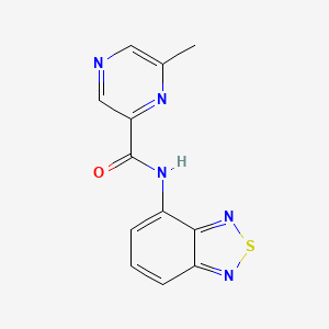 molecular formula C12H9N5OS B2848035 N-(2,1,3-benzothiadiazol-4-yl)-6-methylpyrazine-2-carboxamide CAS No. 2415604-06-5