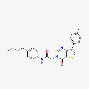 molecular formula C25H25N3O2S B2848048 N-(4-butylphenyl)-2-[7-(4-methylphenyl)-4-oxo-3H,4H-thieno[3,2-d]pyrimidin-3-yl]acetamide CAS No. 1207030-15-6