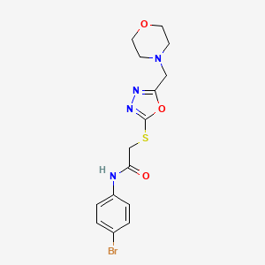 N-(4-bromophenyl)-2-((5-(morpholinomethyl)-1,3,4-oxadiazol-2-yl)thio)acetamide