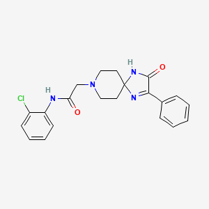 molecular formula C21H21ClN4O2 B2848055 N-(2-chlorophenyl)-2-{3-oxo-2-phenyl-1,4,8-triazaspiro[4.5]dec-1-en-8-yl}acetamide CAS No. 932475-83-7