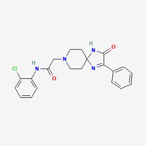N-(2-chlorophenyl)-2-(3-oxo-2-phenyl-1,4,8-triazaspiro[4.5]dec-1-en-8-yl)acetamide