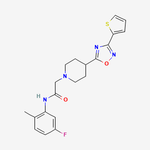 N-(5-fluoro-2-methylphenyl)-2-{4-[3-(2-thienyl)-1,2,4-oxadiazol-5-yl]piperidin-1-yl}acetamide