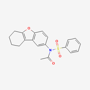 molecular formula C20H19NO4S B2848060 N-(phenylsulfonyl)-N-(6,7,8,9-tetrahydrodibenzo[b,d]furan-2-yl)acetamide CAS No. 518303-90-7