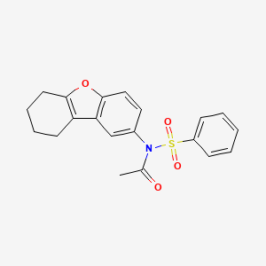 N-(benzenesulfonyl)-N-(6,7,8,9-tetrahydrodibenzofuran-2-yl)acetamide