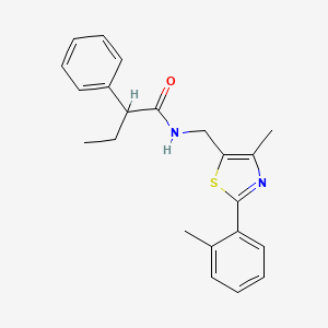 N-((4-methyl-2-(o-tolyl)thiazol-5-yl)methyl)-2-phenylbutanamide