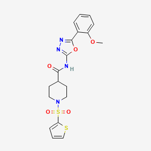 N-(5-(2-methoxyphenyl)-1,3,4-oxadiazol-2-yl)-1-(thiophen-2-ylsulfonyl)piperidine-4-carboxamide