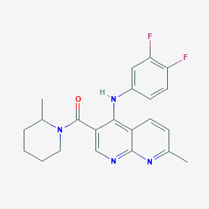 5-(4-methoxyphenyl)-N-(4-morpholin-4-ylphenyl)nicotinamide