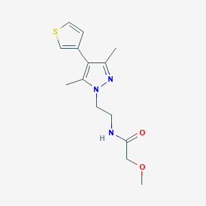 N-(2-(3,5-dimethyl-4-(thiophen-3-yl)-1H-pyrazol-1-yl)ethyl)-2-methoxyacetamide